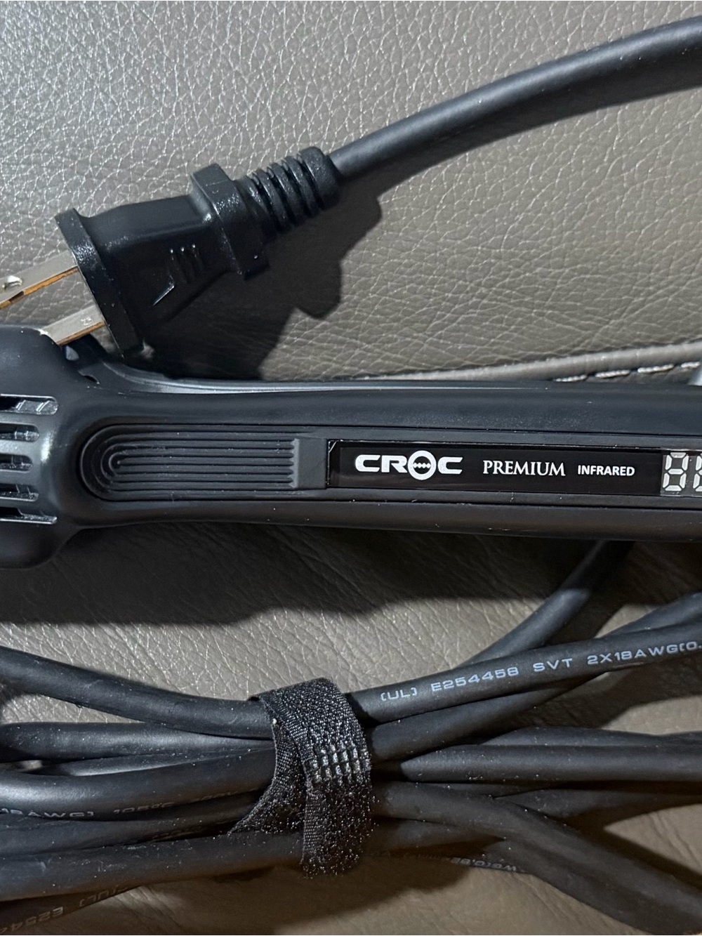 CROCS Black Hair Straightener / Flat Iron